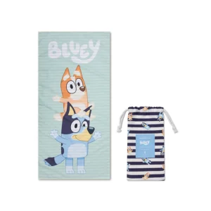 Bluey Beach Towel | Blue/White Cotton 135 x 65 cm