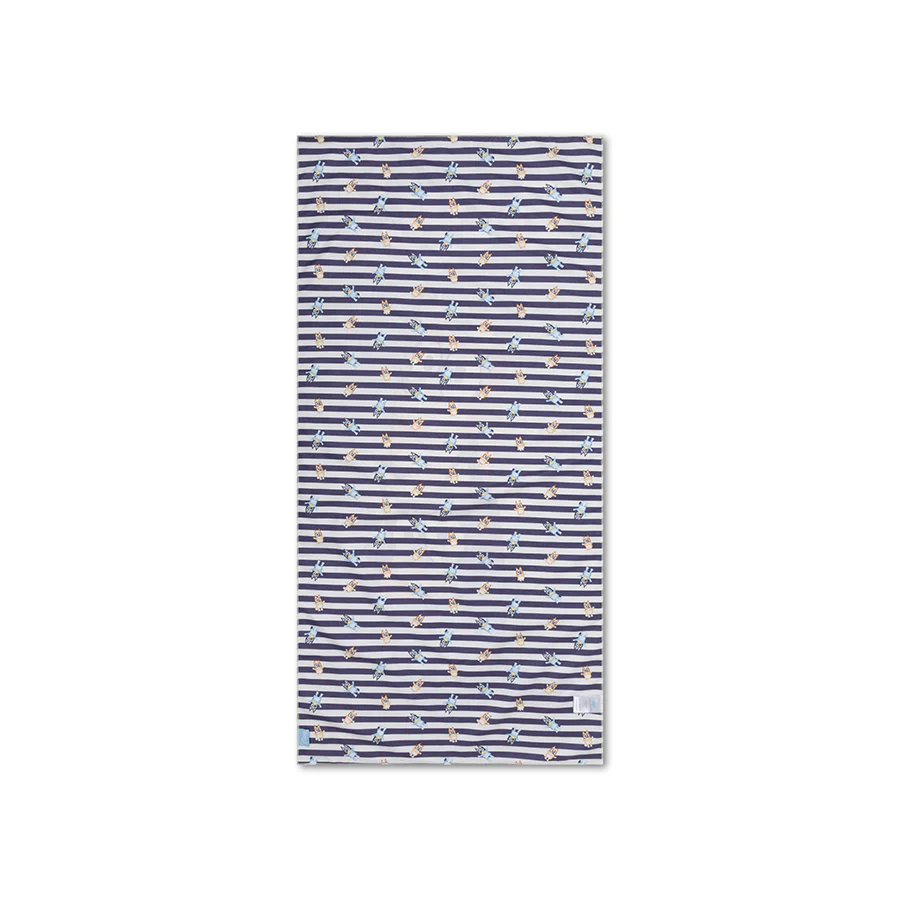 Bluey Beach Towel | Blue/White Cotton 135 x 65 cm