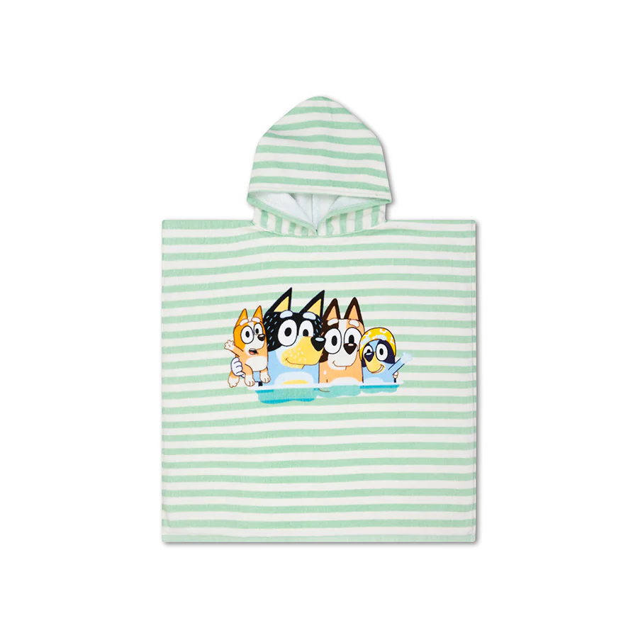 Bluey | White/ Blue Beach poncho 65 x 65 cm