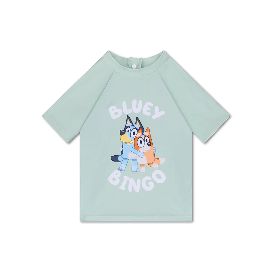 Bluey Swim Shirt | Green UV with Short-Sleeves