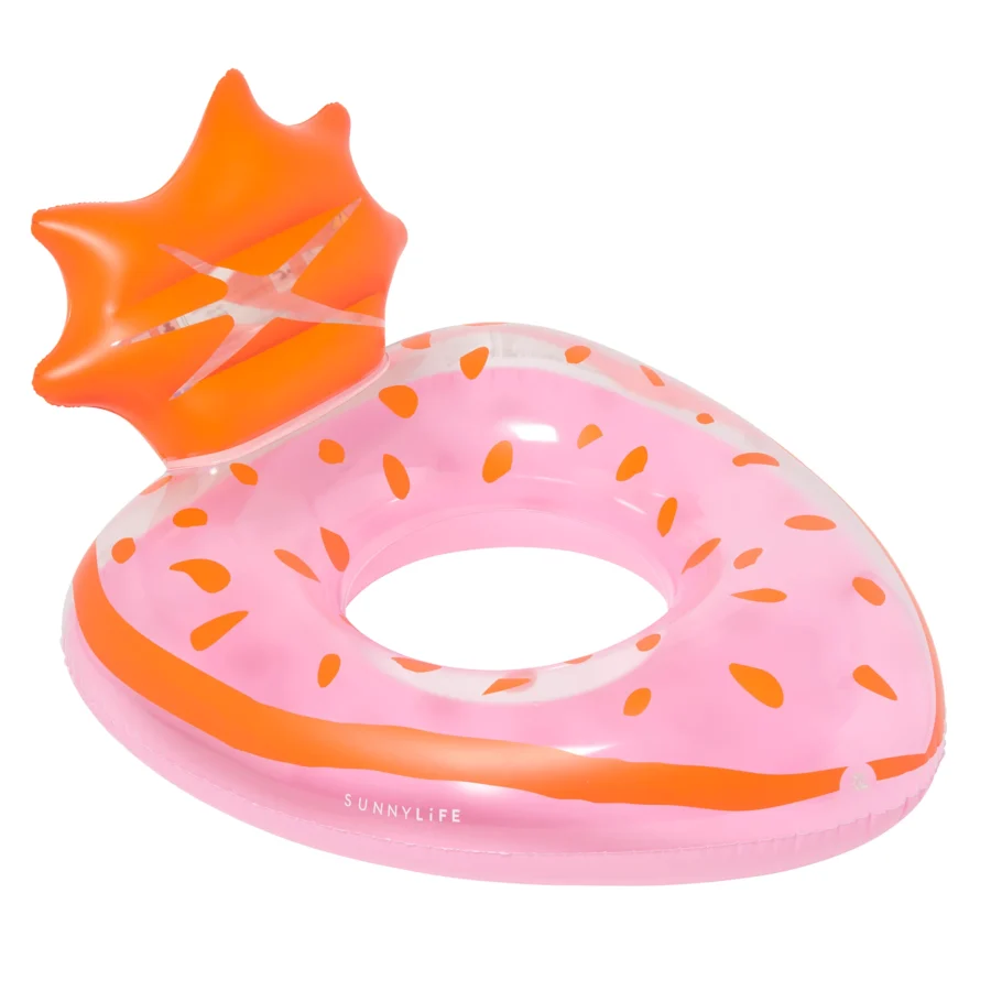 Luxe Tube Pool Ring Strawberry Pink
