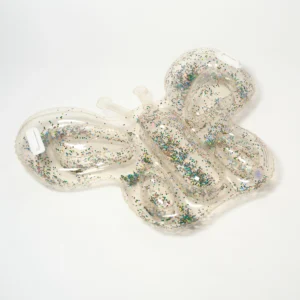 Kids Lie-On Float Butterfly Cotton Candy Glitter