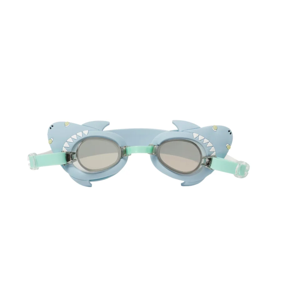 Kids Swim Goggles Salty the Shark Aqua