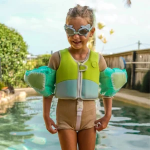 Kids Swim Goggles Salty the Shark Aqua