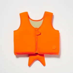 Swim Vest 3-6 Sonny the Sea Creature Neon Orange