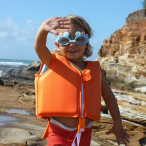 Swim Vest 3-6 Sonny the Sea Creature Neon Orange