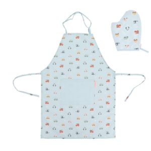 City Cars Apron and Oven Mitt Set