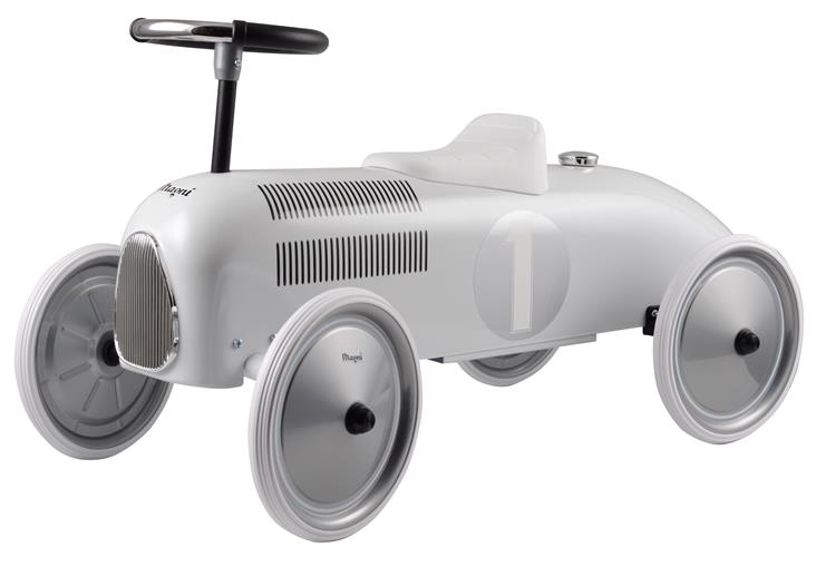 Magni | Ride-on vehicle Classic Racer in metal, white