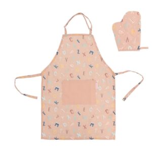 Set Gloves and Apron Funny Letters