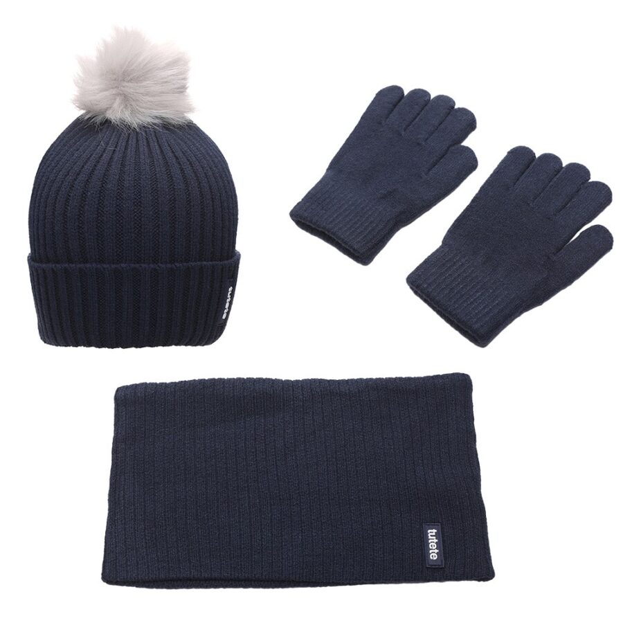 Winter Set Beanie, Gloves, Neck Warmer Magical Forest