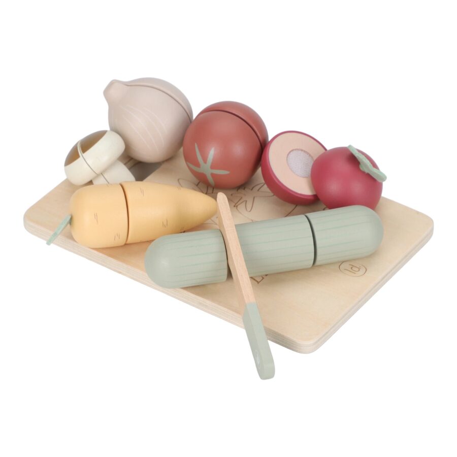Wooden cut vegetables - Multicolored - Essentials