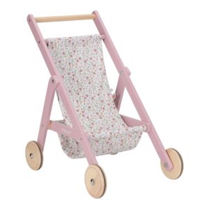 Wooden doll stroller - Pink - Essentials