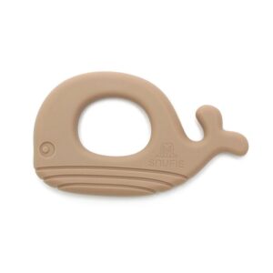 WHALE | Soft Silicone Teething Toy | Khaki
