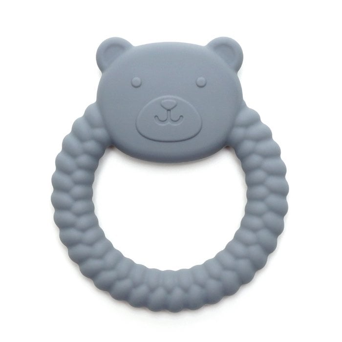 BEAR | Soft Silicone Teething Toy | STEEL
