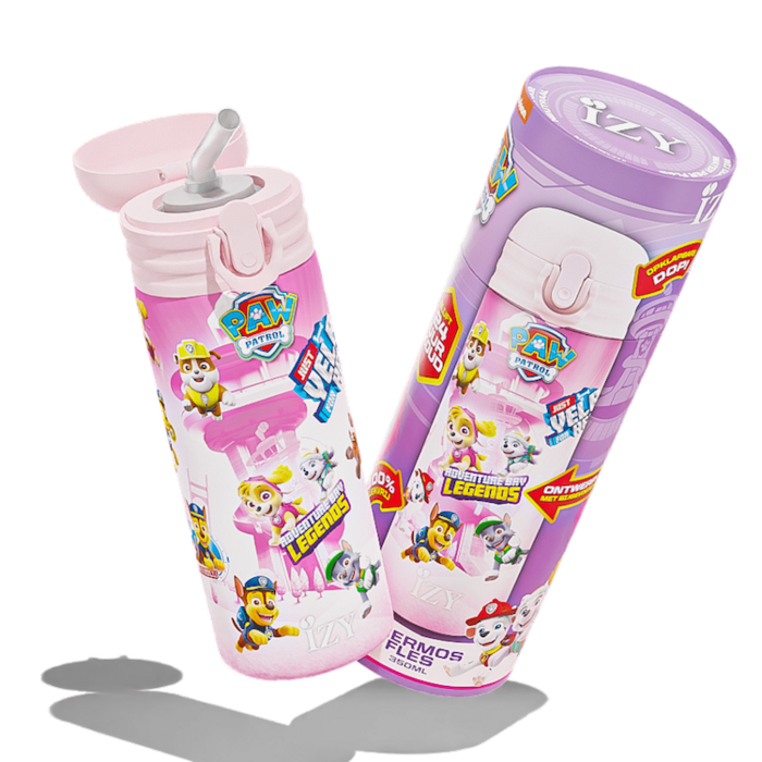 IZY Kids Thermos Bottle - Paw Patrol - Refresh Pink - 350ML To-Go Insulated Water Bottles
