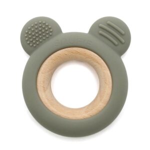 Soft Bear Wood & Silicone Teether | SAGE