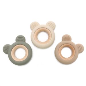 Soft Bear Wood & Silicone Teether | SAGE