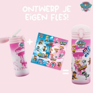IZY Kids Thermos Bottle - Paw Patrol - Refresh Pink - 350ML To-Go Insulated Water Bottles