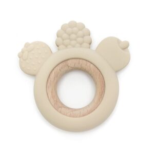 Soft & Hard | FRUIT Wood & Silicone Teether | SAND