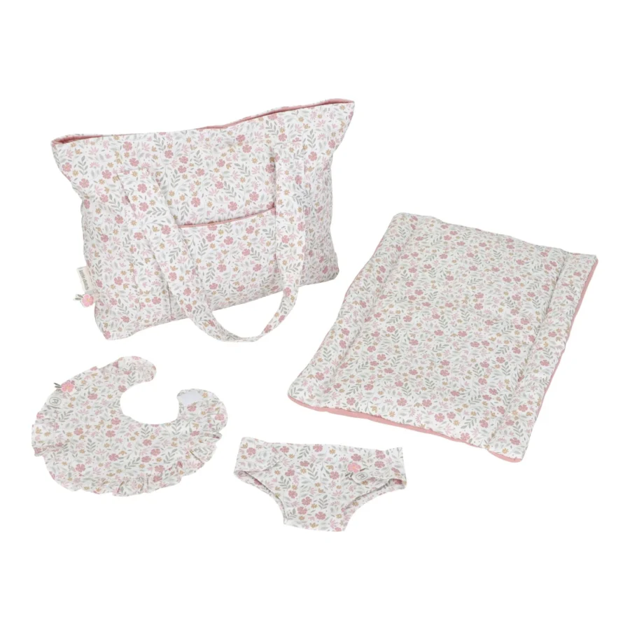 Doll diaper bag – Multicolored – Essentials – Soft Flowers