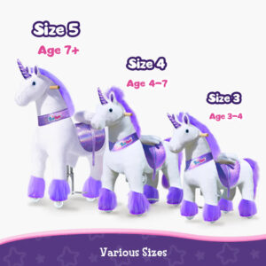 Ride-on Plush Unicorn Age 4-7 Purple