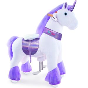 Ride-on Plush Unicorn Age 4-7 Purple