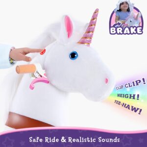 Unicorn riding toy Age 4-7 White