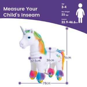 Model X® Unicorn Ride on for Age 3-4 Rainbow