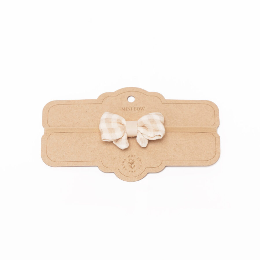 Little Bow Headband - Soft Squares