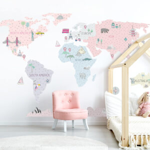 Sticker | Pink Map L