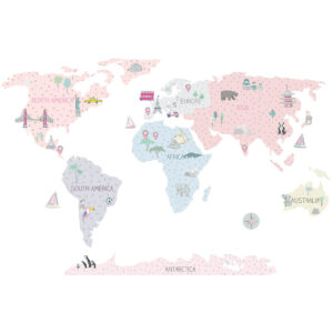 Sticker | Pink Map L