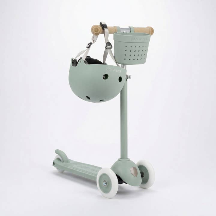 Banwood Ecoride Set: Scooter, Basket & Helmet Pack - Clay