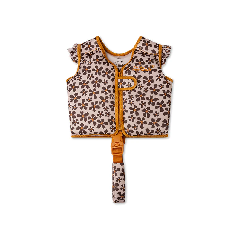 Swim Vest - Orange - Wild Flower 1-2 Years