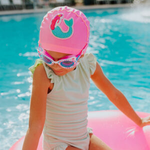 Pink Mermaid Kids' Swim Cap
