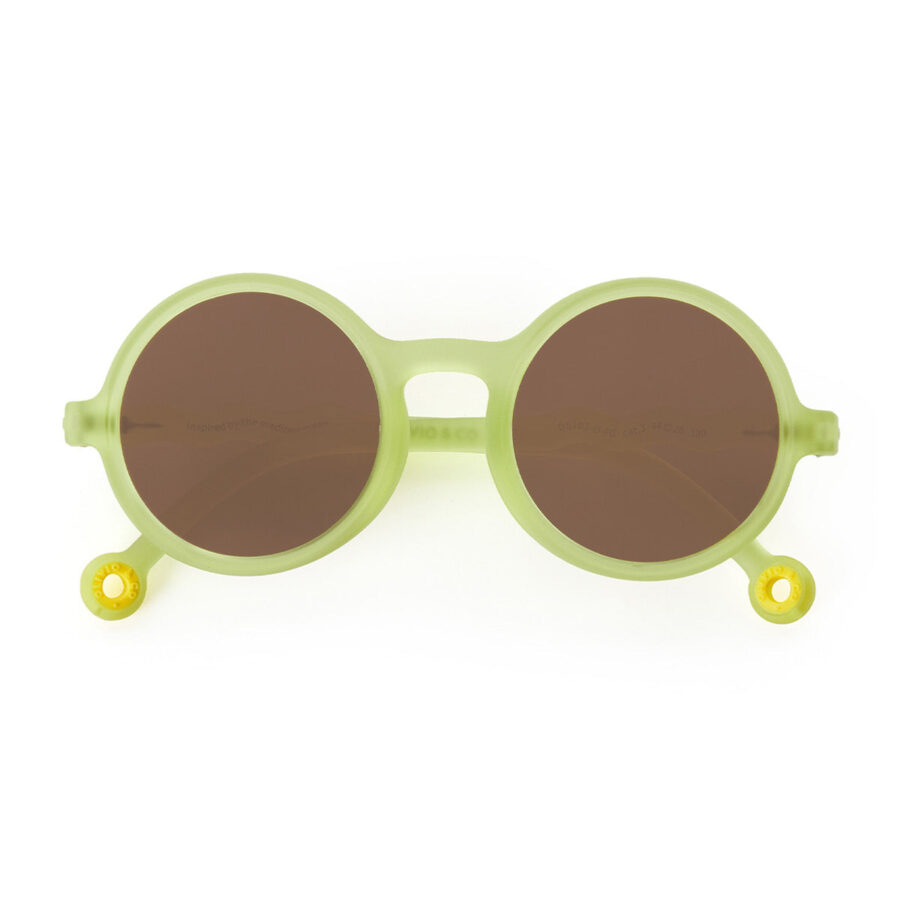 Kids Round Sunglasses Lime Green