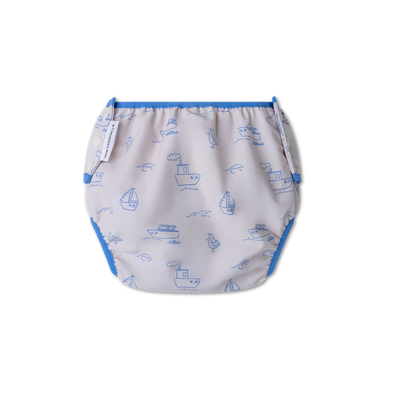 Swim Diaper - Beige/Blue - Seas The Day