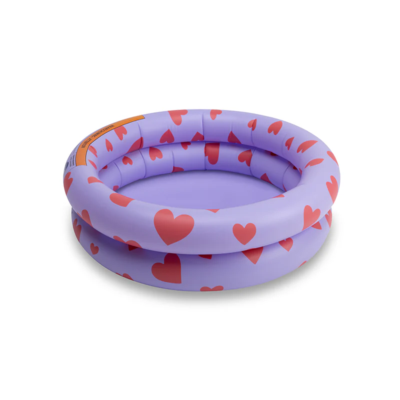 Baby pool - purple - hearts - ø 60 cm