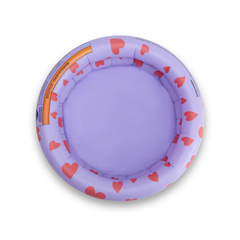 Baby pool - purple - hearts - ø 60 cm